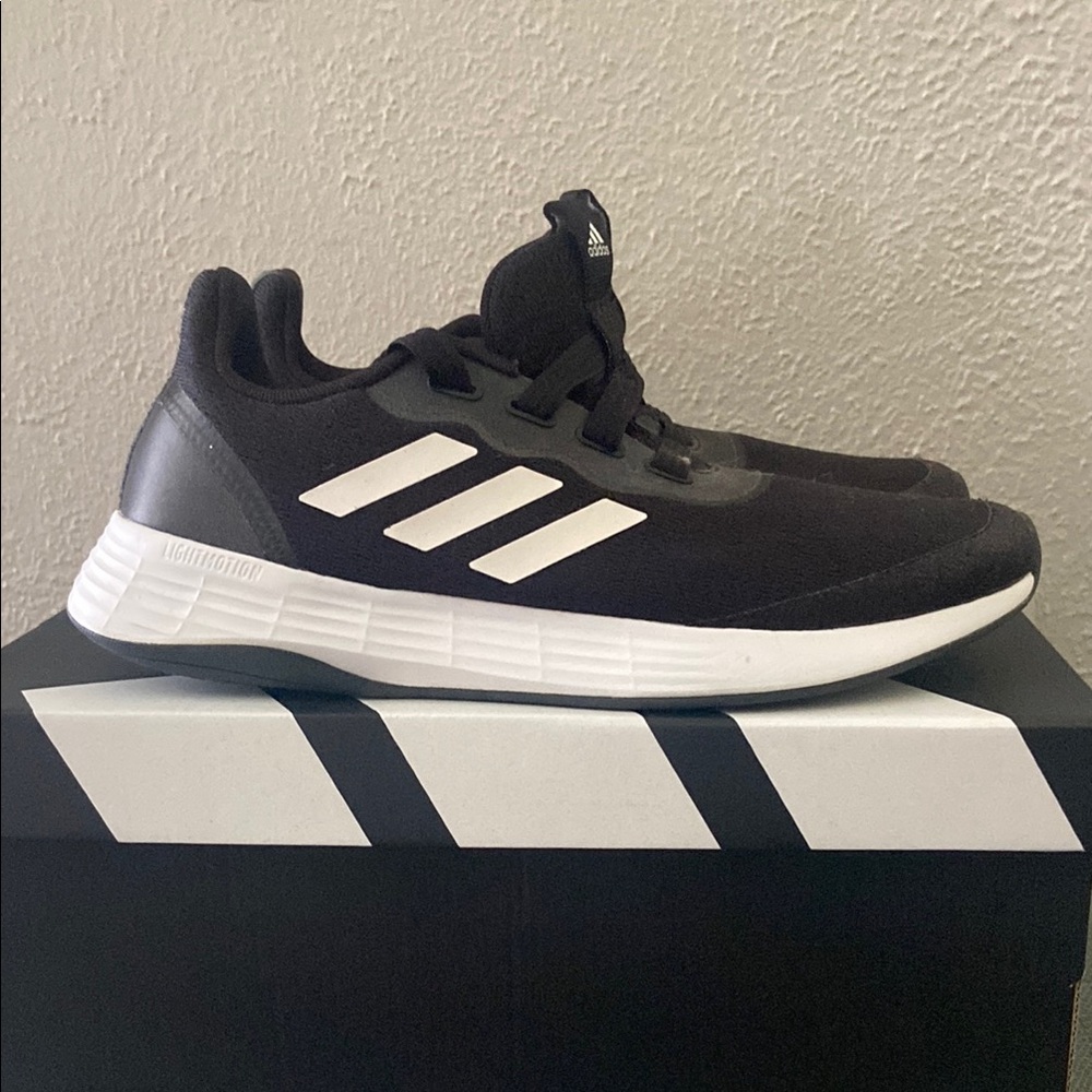 Adidas Black and White Running Shoes